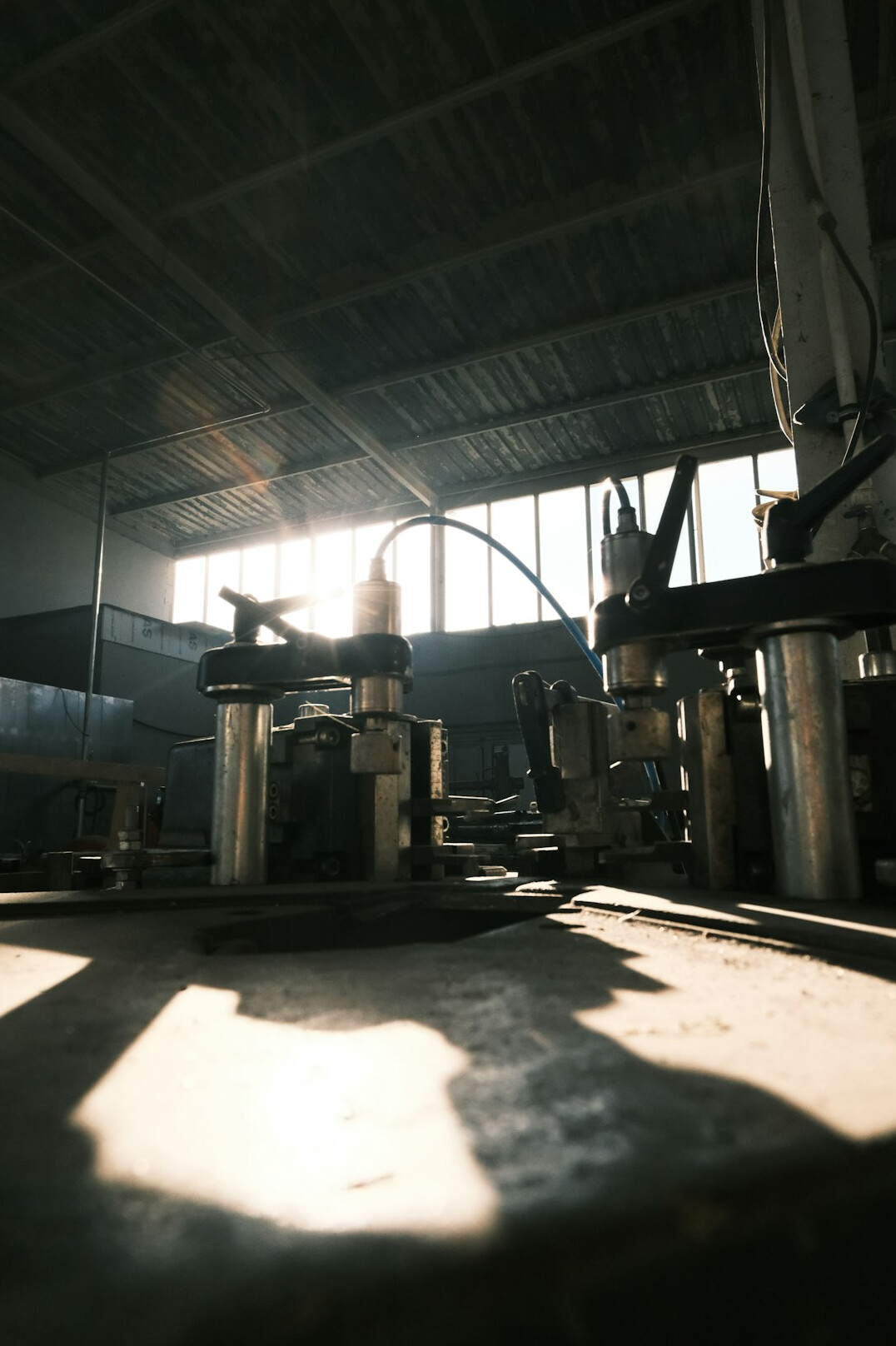 factory floor with sensors