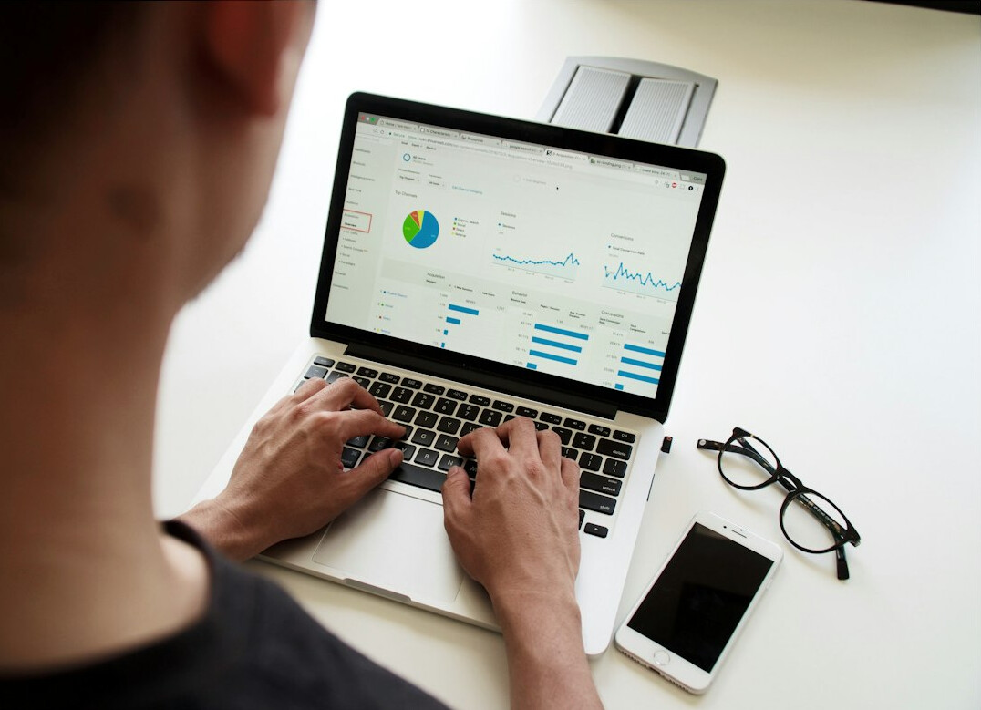 analytical dashboard on computer