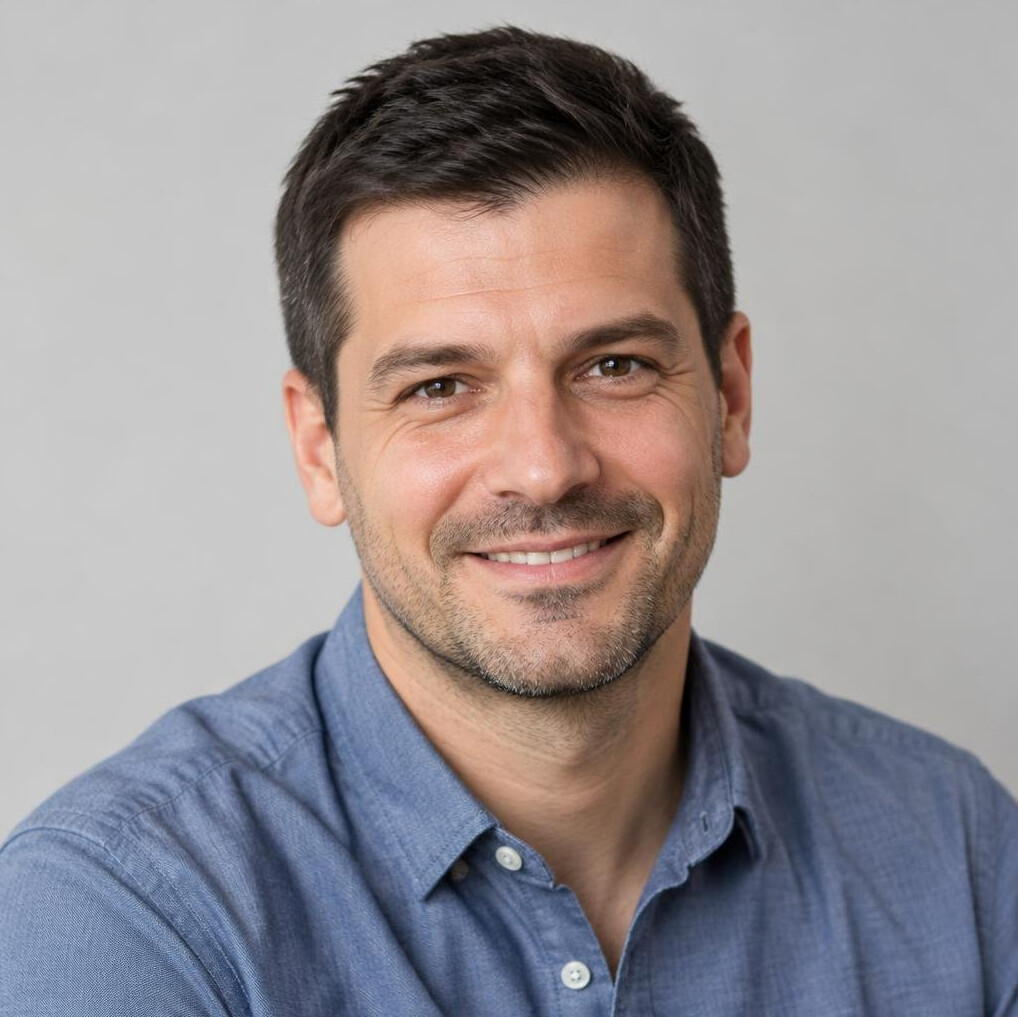 Portrait of a smiling man in a casual shirt