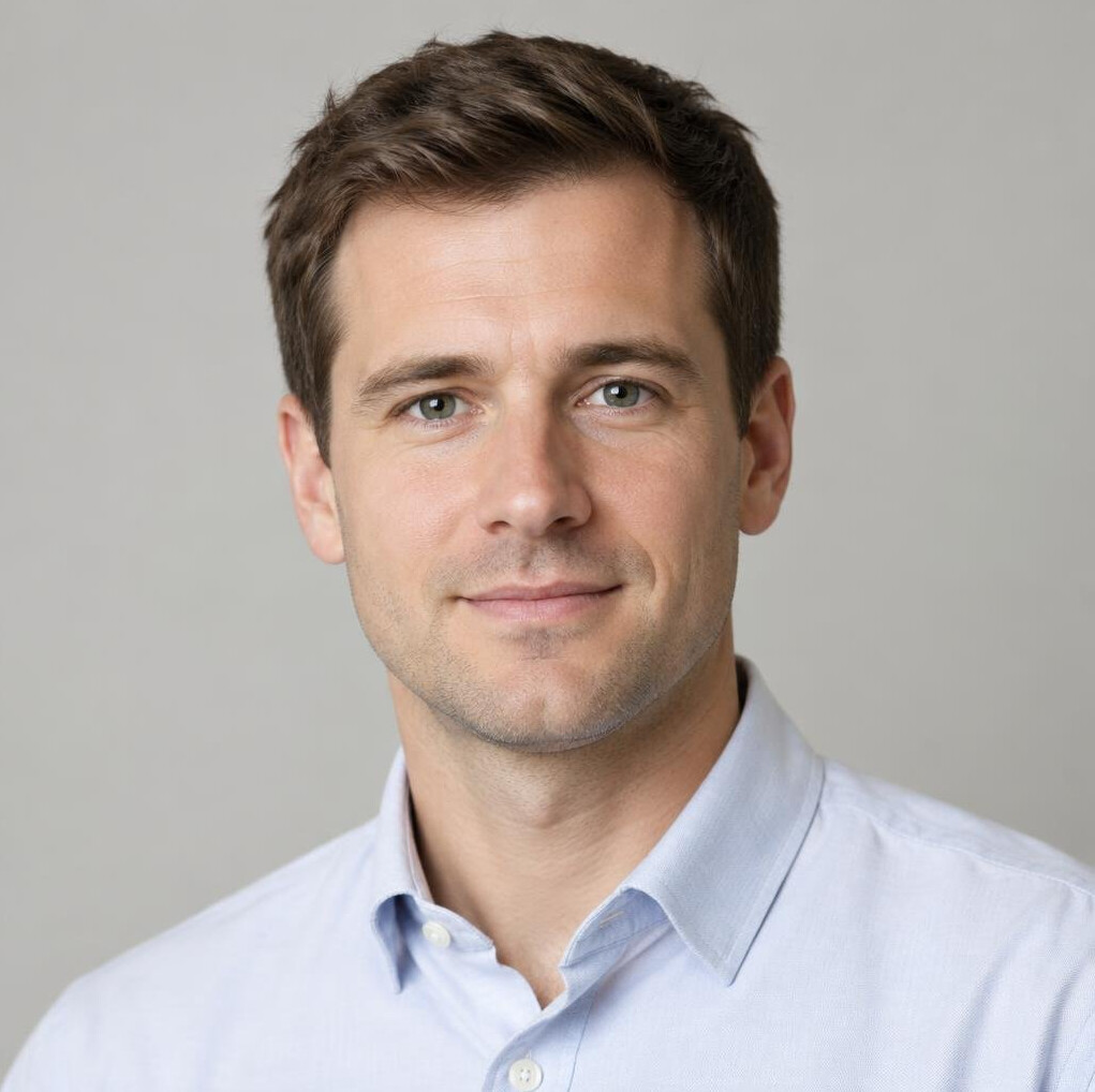 Portrait of a man with short hair in a shirt